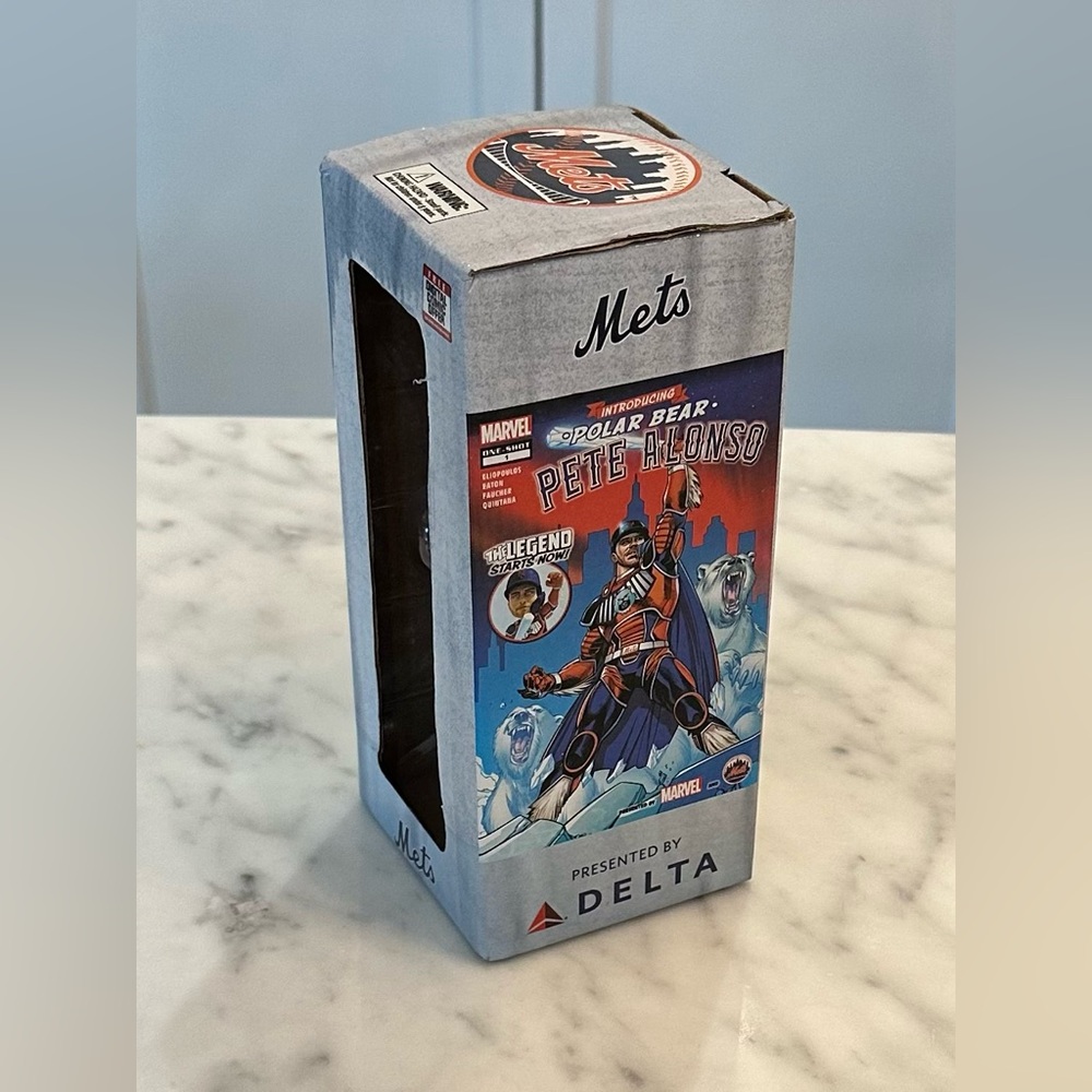 New York Mets Marvel Pete Alonso Bobblehead Unopened NWT